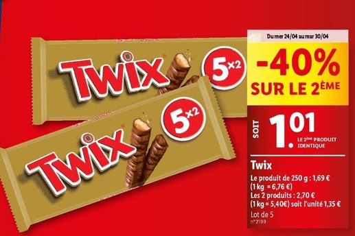 Twix offre à 1,69€ sur Lidl