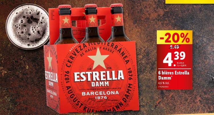 Estrella Damm - 6 Bières