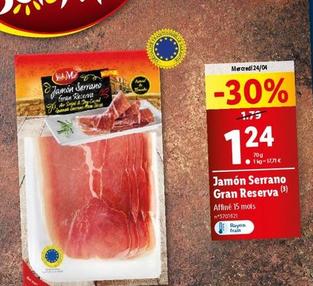 Sol & Mar - Jamon Serrano Gran Reserva  offre à 1,24€ sur Lidl