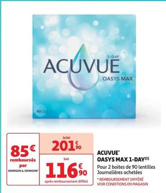Acuvue - Oasys Max 1-Day offre à 116,9€ sur Auchan Hypermarché