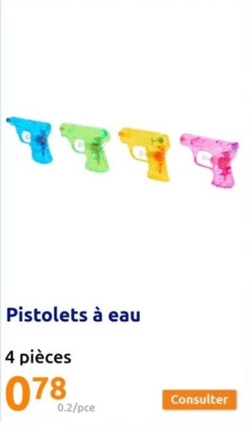 Pistolets À Eau offre à 0,78€ sur Action