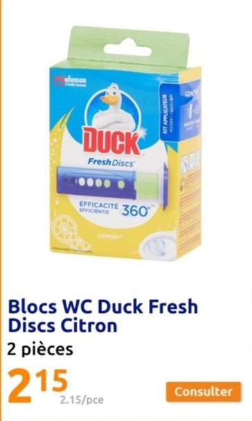 Duck - Blocs Wc Fresh Discs Citron offre à 2,15€ sur Action