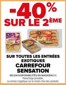 Carrefour - Sur Toutes Les Entrées Exotiques Sensation offre sur Carrefour Contact