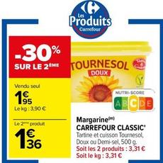 Carrefour - Margarine Classic' offre à 1,95€ sur Carrefour Contact