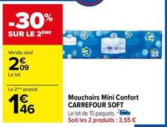 Carrefour - Mouchoirs Mini Confort Soft offre à 2,09€ sur Carrefour Contact