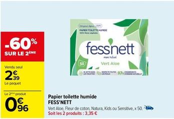 Fess'Nett - Papier Toilette Humide  offre à 2,39€ sur Carrefour Contact