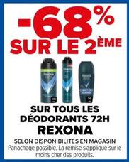 Rexona - Sur Tous Les Déodorants 72H  offre sur Carrefour Contact