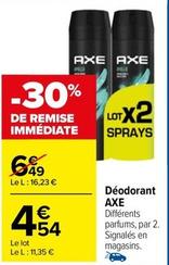 Axe - Déodorant offre à 4,54€ sur Carrefour Contact