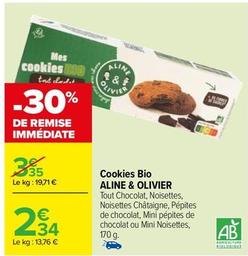 Aline & Olivier - Cookies Bio  offre à 2,34€ sur Carrefour Contact