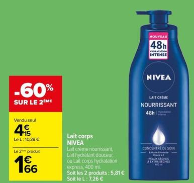 Nivea - Lait Corps offre à 4,15€ sur Carrefour Contact