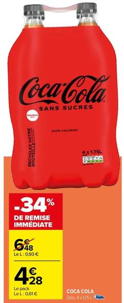 Coca-cola offre à 4,28€ sur Carrefour Drive