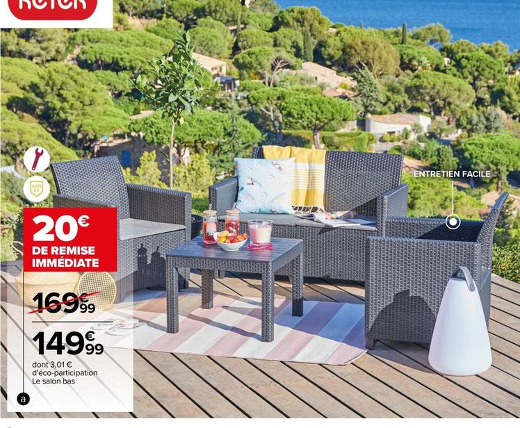 Keter - Salon Bas 4 Places Marie offre à 149,99€ sur Carrefour Drive