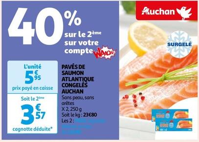 Pavés De Saumon Atlantique Congelés Auchan