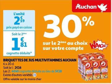 Auchan - Briquettes De Jus Multivitamines