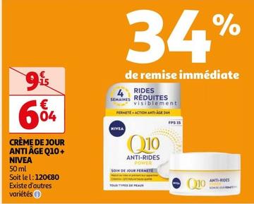 Nivea - Crème De Jour Anti Âge Q10+ offre à 6,04€ sur Auchan Hypermarché