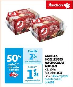 Auchan - Gaufres Moelleuses Au Chocolat offre à 2,49€ sur Auchan Hypermarché