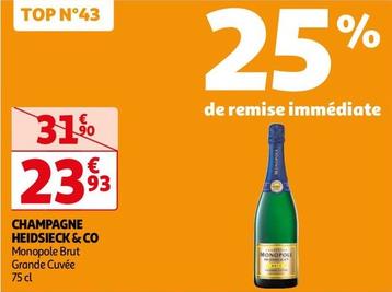 Heidsieck & Co - Champagne  offre à 23,93€ sur Auchan Hypermarché