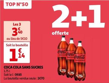 Coca Cola - Sans Sucres offre à 1,14€ sur Auchan Hypermarché