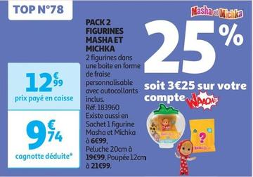 Pack 2 Figurines Masha Et Michka offre à 9,74€ sur Auchan Hypermarché