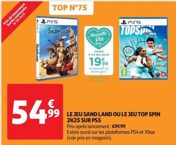 ps5 - le jeu sand land ou le jeu top spin 2k25