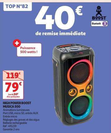 Boost - High Power Musica 500 offre à 79€ sur Auchan Hypermarché