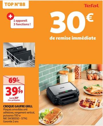 Tefal - Croque Gaufre offre à 39,99€ sur Auchan Hypermarché