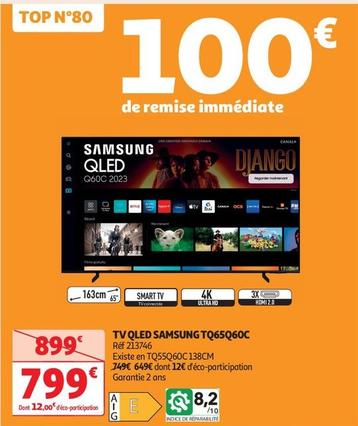 Samsung - Tv Qled TQ65Q60C offre à 799€ sur Auchan Hypermarché