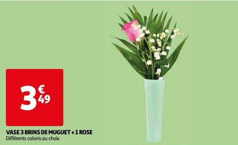 Vase 3 Brins De Muguet +1 Rose offre à 3,49€ sur Auchan Hypermarché
