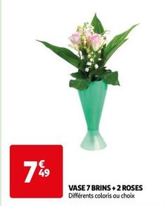 Vase 7 Brins +2 Roses