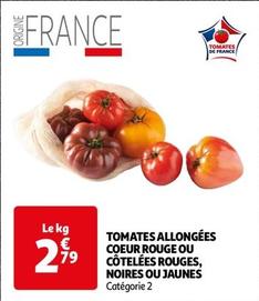 Tomates Allongées Coeur Rouge Ou Côtelées Rouges, Noires Ou Jaunes offre à 2,79€ sur Auchan Hypermarché