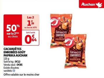 Auchan - Cacahuetes Enrobees Gout Paprika  offre à 0,64€ sur Auchan Hypermarché