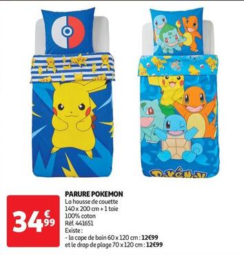 Pokemon - Parure offre à 34,99€ sur Auchan Hypermarché