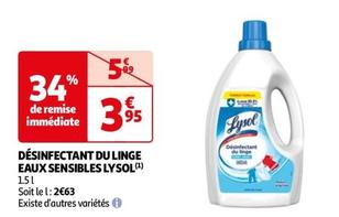 Lysol - Désinfectant Du Linge Eaux Sensibles offre à 3,95€ sur Auchan Hypermarché