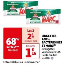St Marc - Lingettes Anti-Bacteriennes offre à 1,16€ sur Auchan Hypermarché