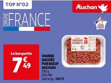 Auchan - Viande Hachée Pur Bœuf  offre à 7,49€ sur Auchan Hypermarché
