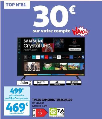 Samsung - Tv Tu58cu7105 offre à 469€ sur Auchan Hypermarché