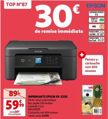 Epson - Imprimante XP-3205 offre à 59,99€ sur Auchan Hypermarché