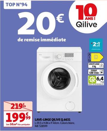 Qilive - Lave Linge  Q.6631 offre à 199,99€ sur Auchan Hypermarché