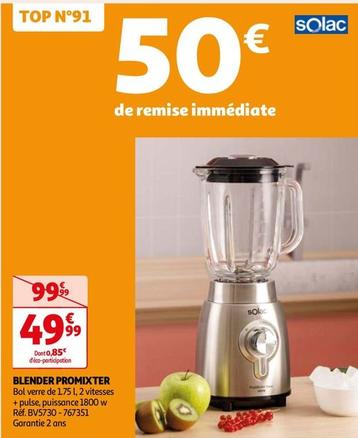 Solac - Blender Promixter offre à 49,99€ sur Auchan Hypermarché