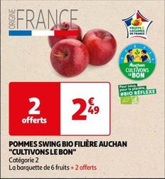 Auchan - Pommes Swing Bio Filière "Cultivons Le Bon" offre à 2,49€ sur Auchan Hypermarché