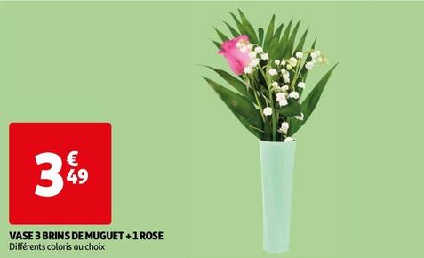 Vase 3 Brins De Muguet + 1 Rose offre à 3,49€ sur Auchan Hypermarché