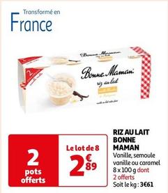 Bonne Maman - Riz Au Lait offre à 2,89€ sur Auchan Hypermarché