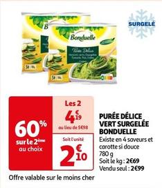 Bonduelle - Purée Délice Vert Surgelée offre à 2,1€ sur Auchan Hypermarché