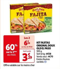 Old El Paso - Kit Fajitas Original Doux  offre à 3,29€ sur Auchan Hypermarché