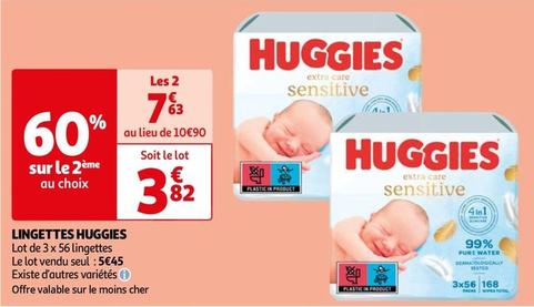 Huggies - Lingettes  offre à 3,82€ sur Auchan Hypermarché
