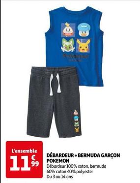 Pokemon - Débardeur + Bermuda Garçon offre à 11,99€ sur Auchan Hypermarché