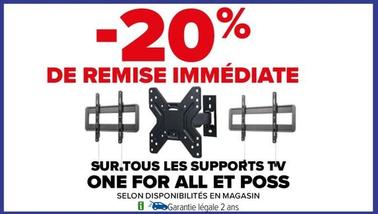 One For All Et Poss - Sur Tous Les Supports Tv  offre sur Carrefour
