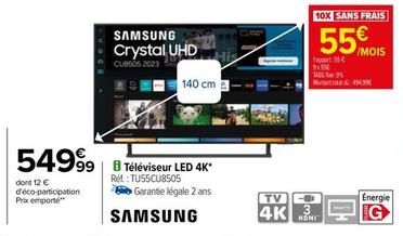 Samsung - Téléviseur Led 4K  offre à 549,99€ sur Carrefour