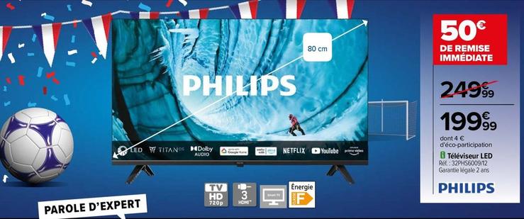 Philips - Televiseur Led  offre à 199,99€ sur Carrefour