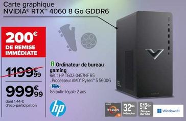 HP - Ordinateur De Bureau Gaming  offre à 999,99€ sur Carrefour